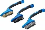 BGS 9314 | Mini-Bürsten-Satz | 3-tlg. | Nylon, Messing, Edelstahl | 165 mm