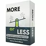 More or Less Kartenspiel - Wie gut ist deine Intuition?, ab 2 Spieler, Erwachsene und Kinder