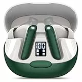 Puqo AI Kopfhörer Übersetzer,3-in-1 Sprachübersetzer Kopfhörer 164 Sprachen mit App(Ohne Aktivierungscode),7 Übersetzungsmodi Echtzeit Übersetzer Ohrhörer,48H Bluetooth 5.3 Übersetzer,Tiefgrün-Weiß