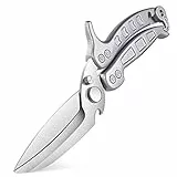 DRAGON RIOT Geflügelschere Abnehmbare, Heavy Duty Fleischschere, Mehrzweck-Küchenschere zum Schneiden von Knochen, Fleisch, Geflügel, Gemüse, Meeresfrüchte und Pizza, Knochenschere Silber