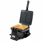 DOMO DO9224W Waffeleisen - Doppelwaffeleisen für Belgische Waffeln - Antihaftbeschichtung - 1400W – Schwarz