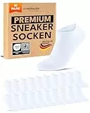 10 Paar Sneaker Socken Herren Damen Baumwolle Komfortbund ohne Naht 70102T WP (Weiß 39-42)
