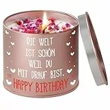 PRSTENLY Geburtstagsgeschenk für Frauen, Kerze aus Metall Geschenke zur Geburt für Frau Freundin Mama Schwester Tochter, Beste Freundin Geburtstag Geschenk