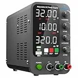 Labornetzteil, Jesverty Labornetzteil DC Regelbar Netzgerät(32V,10A) mit intelligentem Lademodus, 20 W USB- und Typ-C-Schnellladung, Drehregler, Ausgangsschalter, 4-stellige LED-Anzeige – SPS-3010C
