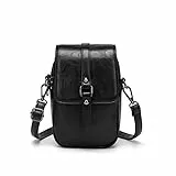 myfriday Vintage Umhängetasche für Damen Kleine Schultertasche Handtasche Messenger Bag Handytasche mit 2 Haupttaschen & Kopfhörerloch