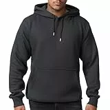 Smith & Solo Herren Kapuzenpullover – Sweatshirt Pullover Rundhals – Langarm – Slim – Fit – Training – Hoodie – Pulli – Hochwertige Baumwollmischung Männer, Anthrazitkapuze, XL