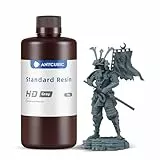 ANYCUBIC HD 3D Drucker Resin, UV 405nm Standard Rapid Resin, HD-Details, Kontrastverstärkung, Geeignet für 4/6/8K DLP, LCD 3D-Drucker (HD-Grau, 1000g)