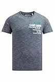Camp David Herren T-Shirt mit Streifen-Design und Rücken-Print Blue Navy, XXXL