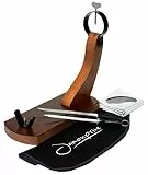 Jamonprive Schinkenhalter mit Anti-Rutsch-Füßen + Messer & Wetzstahl + Schinkenabdeckung + Küchentuch + Pinzette Ideal für Serrano, Iberico und Prosciutto