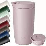 KIVY Thermobecher 350ml [6h heiß & 24h kalt] Isolierter Edelstahl Thermo Kaffee & Tee Becher Spülmaschinenfest & Auslaufsicher - Travel Mug - Coffee Cup - Trinkbecher Heiß - & Kaltgetränke