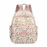 YANAIER Klein Rucksack Damen Wasserdicht Cityrucksack Daypacks Kleiner Rucksackhandtaschen Mädchen Schultaschen für Reise Freizeit Einkauf Bunte Punkte