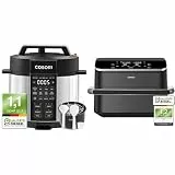 COSORI Schnellkochtopf, 9-in-1, Multikocher mit 14 Funktionen&COSORI Heißluftfritteuse TwinFry 10L Airfryer