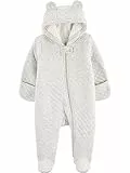 Simple Joys by Carter's Unisex-Baby Footed Jumpsuit Pram Fleece-Overall mit Fuß, Grau, Neugeborene