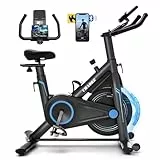 Heimtrainer Fahrrad mit App, CHAOKE Profi Ultra-Leiser Indoor-Hometrainer mit Magnetwiderstand, Ergometer Heimtrainer mit V-Stabil-Basis, Superweichem und Atmungsaktivem Sitz, Bis 160KG