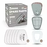 RSM Filter gegen Organische Dämpfe, Filterbaumwolle (3 Paar/ 6 Stück) + Filterdeckel + Filter (1 Paar/2 Stück)