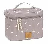 LÄSSIG Baby Wickeltisch Organizer Windel-Organizer to Go/Casual Nursery Caddy To Go Blocks Taupe