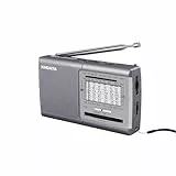 XHDATA D219 UKW/FM/AM Radio Batteriebetrieben Weltempfänger MiniRadio,KurzwelleRadio Retro für Haushalt Outdoor Camping Wandern TragbaresRadio Grau