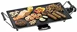 Bestron elektrischer Tischgrill, Plancha-/Teppanyaki-Grillplatte mit Antihaftbeschichtung, Grillspaß für bis zu 4 Personen, 2.000 Watt, Farbe; Schwarz, 47,5 x 25,5 cm, Sonstige