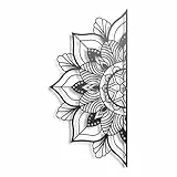 keluly Schwebende Wandskulptur aus Metall mit Stahlschatten (Mandala Blume, 43 x 31 cm)