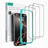 ESR für iPhone 16 Pro für Panzerglas, Displayschutzfolie 3 Stück, gehärtete Glasfolie mit einfachem Befestigungswerkzeug, 9H Härte, Vollbildschirm Schutzfolie iPhone 16 Pro, HD klar, kratzfest