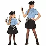W WIDMANN MILANO Party Fashion - Polizistin Kostüm Mädchen, Kinder Polizei Uniform, Set mit Bluse, Rock, Zubehör für Karneval