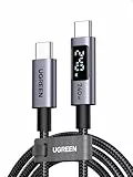 UGREEN 240W USB-C auf USB-C Kabel mit Digital Display, PD3.1 Schnellladekabel mit 480 Mbps Datenübertragung und E-Marker Chip für iPhone17/ 16/15/14/13,Galaxy S25/S24, MacBook, iPad Pro（1M）
