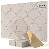Soundsbay 12 St. Akustikplatten Selbstkleben, Schallschutz Schallabsorber, Akustikpaneele aus Polyester zur Schalldämmung, Schallschutzplatten für Akustische Behandlung und Wanddekoration 30x30x0.9cm