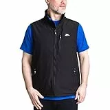 Trespass Vassus, Black, L, Winddichte Softshellweste für Herren, Large, Schwarz