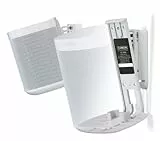 Flexson Wandhalterung Geeignet für Sonos One, One SL und Play:1 - Weiß (Paar)