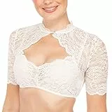 Dirndl Bluse Damen Dirndlblusen Elegante Halbarm Bluse Spitze Dirndlbluse Weiß Trachtenbluse Kurzarm Tracht Blusen Oktoberfest Kostüm Dirndlblusen Blusenshirt Hemdbluse Große Größen