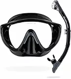 CRESSI Tino + Scilla Combo Black/Titanium - Kombiset Unisex Tino Maske und Schnorchel Scilla, Schwarz/Titan, Einheitsgröße