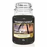 Yankee Candle Duftkerze im Glas (groß) | Black Coconut | Kerze mit langer Brenndauer bis zu 150 Stunden | Perfekte Geschenke für Frauen