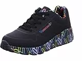 Skechers Mädchen Uno Lite Lovely Luv Sneaker, Black Synthetic Multi Trim, 36 EU