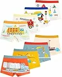 Adorel Jungen Boxershorts Baumwolle Unterhosen Unterwäsche Boxer 8er-Pack Bagger & Schiff 104-110 EU (Herstellergröße M)