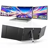 Dopesplay 14,1' Laptop Bildschirm Erweiterung, 1200P FHD Laptop Screen Extender, Plug & Play IPS Triple Monitor, Kompatibel mit 14'-17' für Windows, Mac, Android, Chrome- USB-C/HDMI Anschluss
