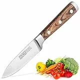 ZOLMER Profi Gemüsemesser – Scharfes Schälmesser in Premium Qualität – Gefertigt aus Deutschem Edelstahl und Pakka Holz – Praktisches Obstmesser für jeden Haushalt