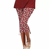 EMATOP 3/4 Leggings Damen Sommer Sport Jogginghose High Waist Sporthose Baumwolle Blickdicht Yoga Hose Kurze Einfarbig Sportleggins Elastische Taille Yogahose Casual Slim Fit Laufhose Frauen