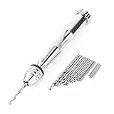 Spiralbohrer Bits Pin Vise Handbohrer mit 25Pcs HSS Twist Bohrer Set Chuck Griff Range 0.3-3.6mm