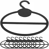 Amosfun Schalhalter mit 10 Haken, rund, 2,5 cm Durchmesser & 2 mm Dicke, platzsparend & rutschfest für ordentliche Schal-, Krawatten- und Gürtelaufbewahrung im Kleiderschrank, für Herren & Damen