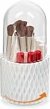 Withosent Kosmetik Make Up Organizer mit Deckel, 360° Drehbar Pinselhalter Kosmetik Aufbewahrung mit 5 Fächern, Schminktisch Pinsel Organizers für Schattenpinsel, Lippenstift, Utensilien