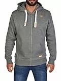 riverso Sweatjacke Herren mit Kapuze Reißverschluss Regular Fit RIVNoah Kapuzenjacke Hoodie Kapuzenpullover Grau 3XL, Größe:3XL, Farbe:Grey Melange Standard 2 (23300)