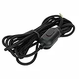Gaming Headset Cable, 200cm Long Headset Wire Replacement Earphone Sound Cord for Logitech G Pro, G Pro X, G433, G233 Headsets with Built In Volume Controller (Black)
