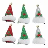 Lurrose Haarspangen Weihnachtsmann-Kappenhaarnadel der Weihnachten 6pcs reizende Festivalhaarzusatz-Parteistützen
