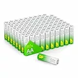 GP Extra Alkaline Batterien AA 1,5V Longlife G-TECH Technologie | 80 Stück R6 Batterien Mignon Vorratspack AA Batterien