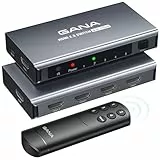 HDMI Splitter 5 in 1 Out 4K @ 60Hz, GANA HD MI Switch mit Fernbedienung, kompatibel mit PS5/4/3 Xbox Switch Roku TV Fire Stick
