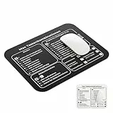 MyPad Mauspad Mousepad Mac Tastenkombinationen Shortcuts Deutsch 24 x 20 cm - rutschfest - Tastenkürzel Übersicht Shortcuts - hochwertiges Polyester - Schwarz mit weißer Schrift