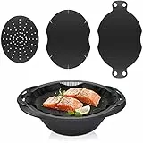 Siegvoll Dauerbackfolie für Thermomix Varoma Einlegeboden wiederverwendbare Backpapier 3er Set Zubehör für Thermomix TM6 TM5 TM31 Backfolie umweltfreundlich und nachhaltiges, Blätter