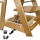 EmSoLi Adapter für Ikea Trofast Box Korb Drahtkorb, kompatibel mit Roba Hochstuhl + 1x Haken (Schwarz)