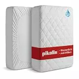 PIKOLIN Wasserdichter Matratzenschoner 180x200 cm, Gesteppt & Atmungsaktiv, Silktouch-Gefühl, OEKO-TEX zertifiziert, bis 32 cm Höhe, Weich wattiert