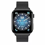 ICE-WATCH - Ice smart 3.0 Black Milanese 1.78 AMOLED GPS - Rechteckige, Schwarze, gemischte Connected Watch mit Metallarmband - 024300 (1.78 Zoll)